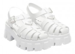 Prada Foam Rubber Sandals White