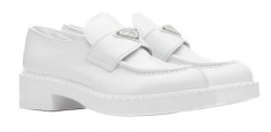 Prada Brushed Leather loafers White