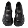 Prada Brushed Leather Monolith loafers Black - 0