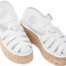 Prada Rubber Wedge Platform Sandals White - 0