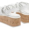 Prada Rubber Wedge Platform Sandals White - 0