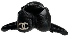 Chanel Leather Bow Black